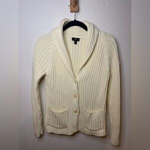 Talbots Ivory Button-Up Cardigan